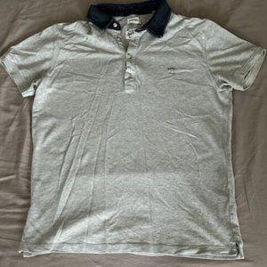 Men's Diesel Polo Short Sleeve Shirt Size Large Gray Slim Fit